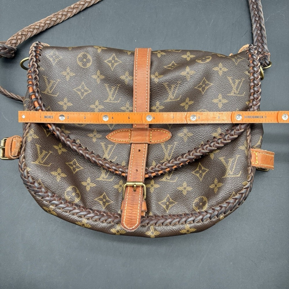Louis Vuitton Monogram Braided Leather Shoulder Bag Vintage 90s Authentic COA - Picture 13 of 16